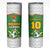 Bolivia La Verde Soccer Skinny Tumbler with Number and Flaming Ball Graphic