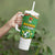 Bolivia La Verde Soccer Tumbler With Handle with Number and Flaming Ball Graphic