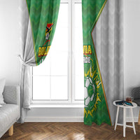 Bolivia La Verde Soccer Window Curtain with Number and Flaming Ball Graphic