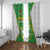 Bolivia La Verde Soccer Window Curtain with Number and Flaming Ball Graphic