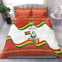 Bolivia Independence Day Bedding Set with Flag Colors and August 6 Celebration Design