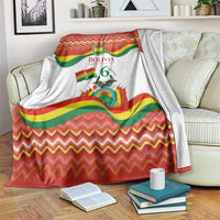 Bolivia Independence Day Blanket with Flag Colors and August 6 Celebration Design