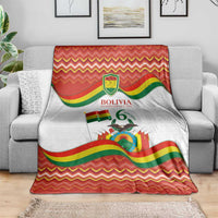 Bolivia Independence Day Blanket with Flag Colors and August 6 Celebration Design