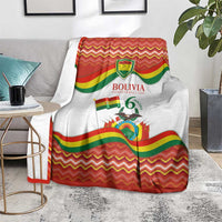 Bolivia Independence Day Blanket with Flag Colors and August 6 Celebration Design