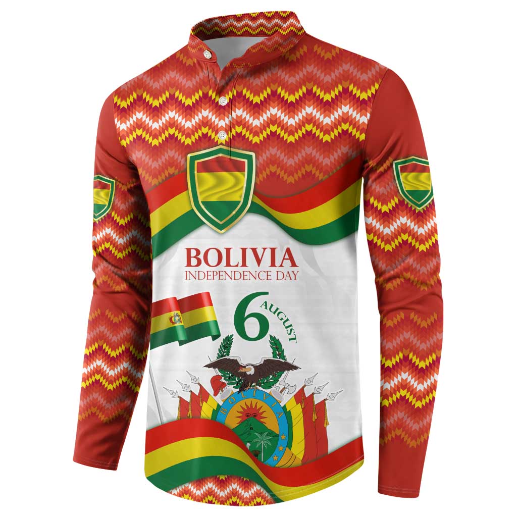 Bolivia Independence Day Button Sweatshirt with Flag Colors and August 6 Celebration Design