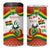 Bolivia Independence Day 4 in 1 Can Cooler Tumbler with Flag Colors and August 6 Celebration Design