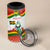 Bolivia Independence Day 4 in 1 Can Cooler Tumbler with Flag Colors and August 6 Celebration Design