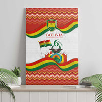 Bolivia Independence Day Canvas Wall Art with Flag Colors and August 6 Celebration Design