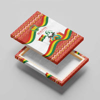 Bolivia Independence Day Canvas Wall Art with Flag Colors and August 6 Celebration Design