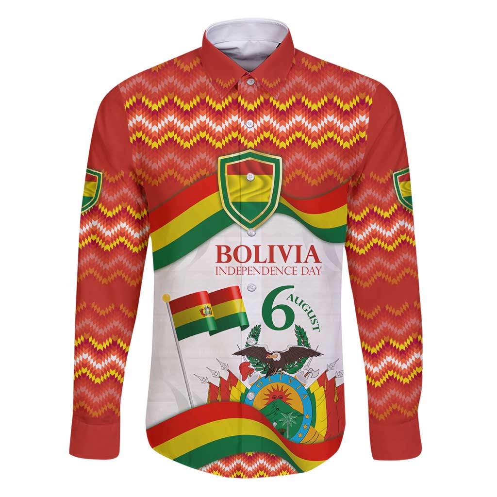 Bolivia Independence Day Family Matching Puletasi and Hawaiian Shirt with Flag Colors and August 6 Celebration Design