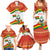 Bolivia Independence Day Family Matching Summer Maxi Dress and Hawaiian Shirt with Flag Colors and August 6 Celebration Design