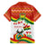 Bolivia Independence Day Family Matching Tank Maxi Dress and Hawaiian Shirt with Flag Colors and August 6 Celebration Design