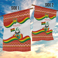 Bolivia Independence Day Garden Flag with Flag Colors and August 6 Celebration Design