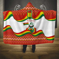 Bolivia Independence Day Hooded Blanket with Flag Colors and August 6 Celebration Design