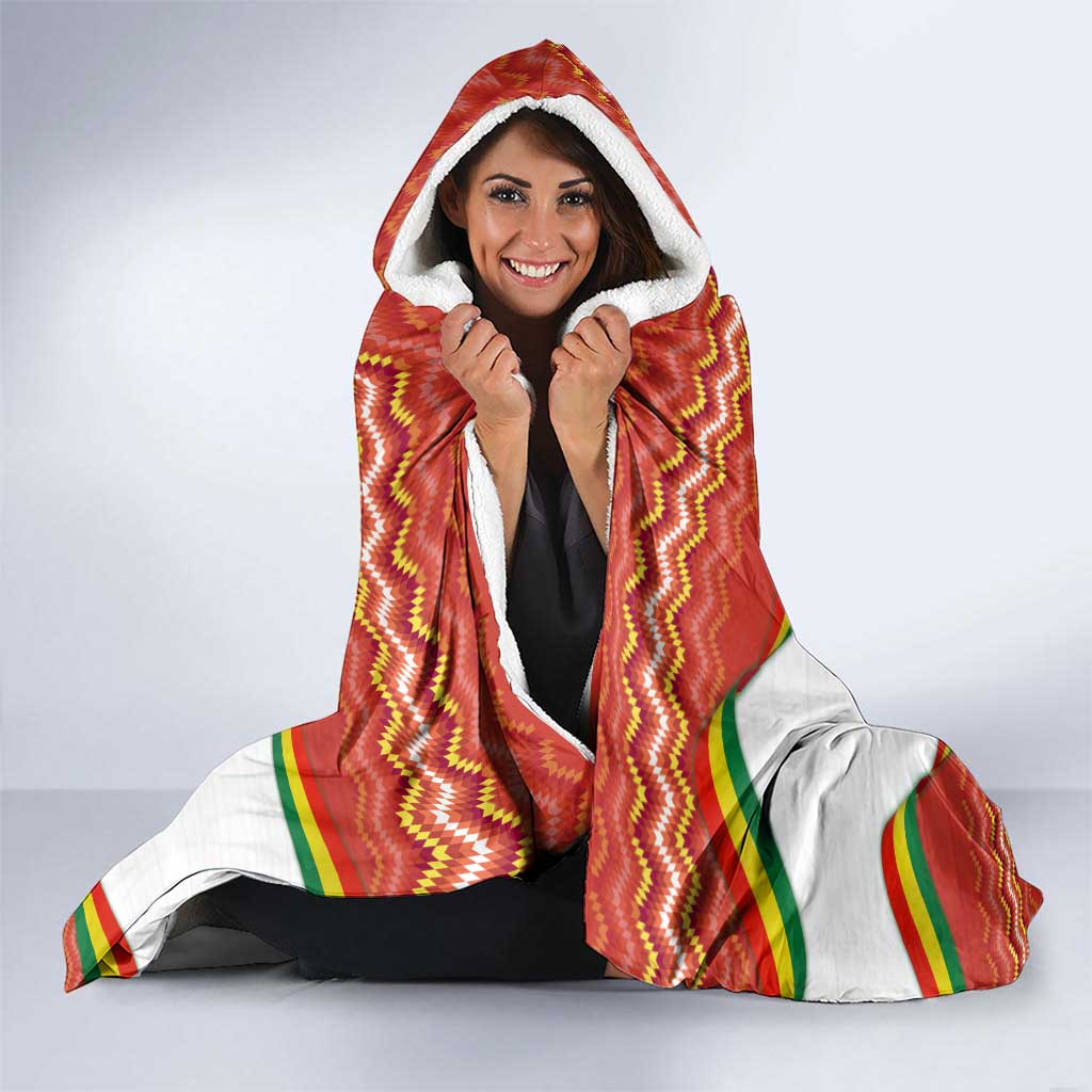 Bolivia Independence Day Hooded Blanket with Flag Colors and August 6 Celebration Design