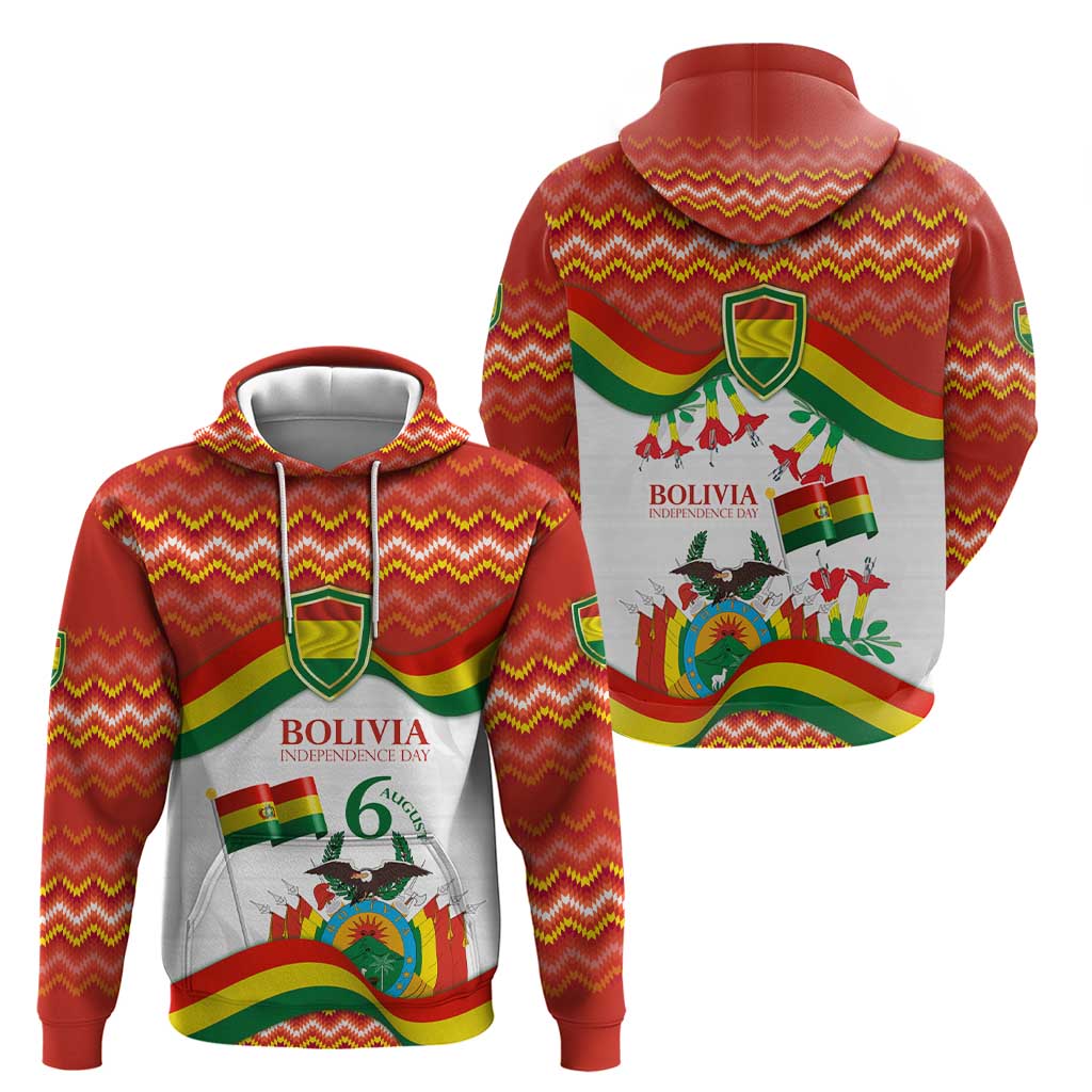 Bolivia Independence Day Hoodie with Flag Colors and August 6 Celebration Design
