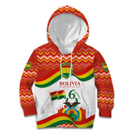 Bolivia Independence Day Kid Hoodie with Flag Colors and August 6 Celebration Design