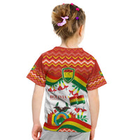 Bolivia Independence Day Kid T Shirt with Flag Colors and August 6 Celebration Design