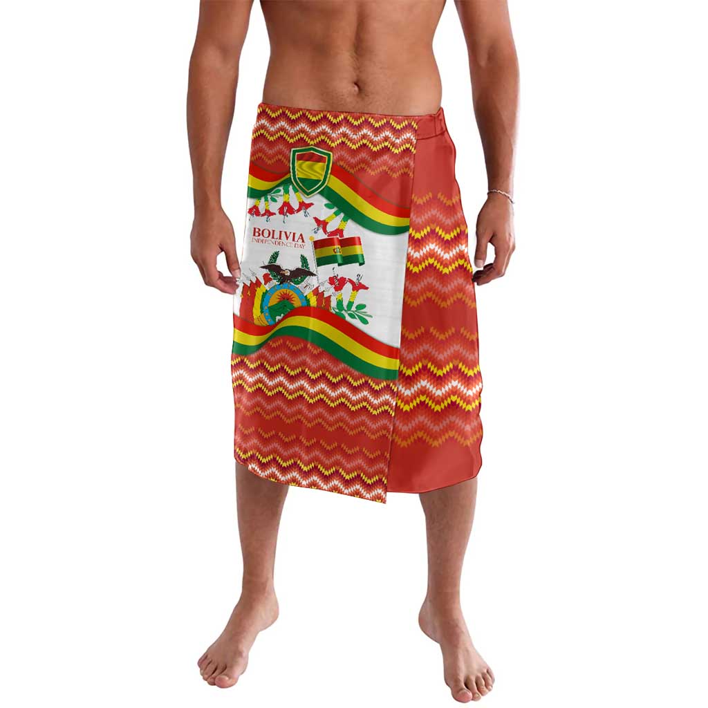 Bolivia Independence Day Lavalava with Flag Colors and August 6 Celebration Design