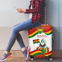 Bolivia Independence Day Luggage Cover with Flag Colors and August 6 Celebration Design