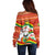Bolivia Independence Day Off Shoulder Sweater with Flag Colors and August 6 Celebration Design