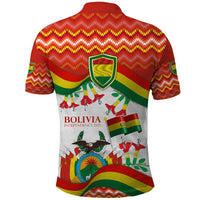 Bolivia Independence Day Polo Shirt with Flag Colors and August 6 Celebration Design