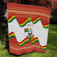 Bolivia Independence Day Quilt with Flag Colors and August 6 Celebration Design