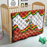 Bolivia Independence Day Quilt with Flag Colors and August 6 Celebration Design
