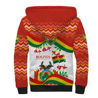 Bolivia Independence Day Sherpa Hoodie with Flag Colors and August 6 Celebration Design