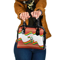 Bolivia Independence Day Shoulder Handbag with Flag Colors and August 6 Celebration Design
