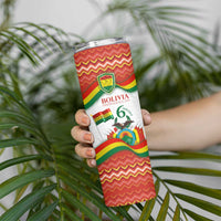 Bolivia Independence Day Skinny Tumbler with Flag Colors and August 6 Celebration Design