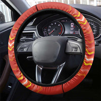 Bolivia Independence Day Steering Wheel Cover with Flag Colors and August 6 Celebration Design