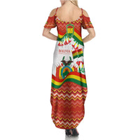Bolivia Independence Day Summer Maxi Dress with Flag Colors and August 6 Celebration Design