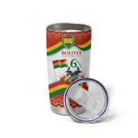 Bolivia Independence Day Tumbler Cup with Flag Colors and August 6 Celebration Design