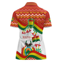 Bolivia Independence Day Women Polo Shirt with Flag Colors and August 6 Celebration Design