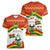 Bolivia Independence Day Women V-Neck T-Shirt with Flag Colors and August 6 Celebration Design
