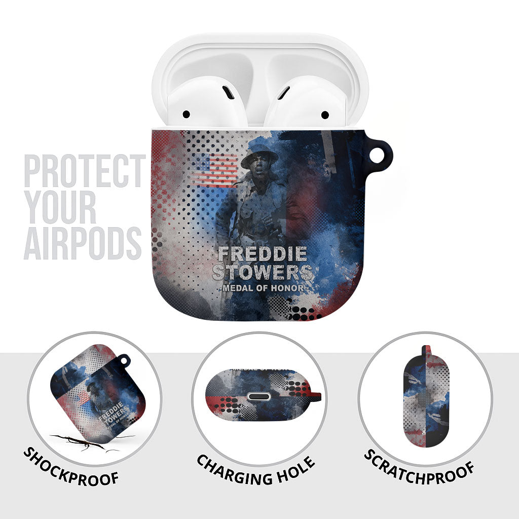 Freddie Stowers AirPods Case African American Military Hero - Medal Of Honor 157th Infantry Division
