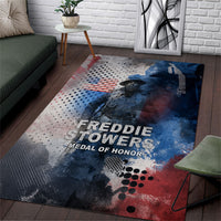 Freddie Stowers Area Rug African American Military Hero - Medal Of Honor 157th Infantry Division