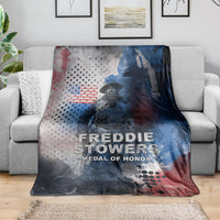 Freddie Stowers Blanket African American Military Hero - Medal Of Honor 157th Infantry Division