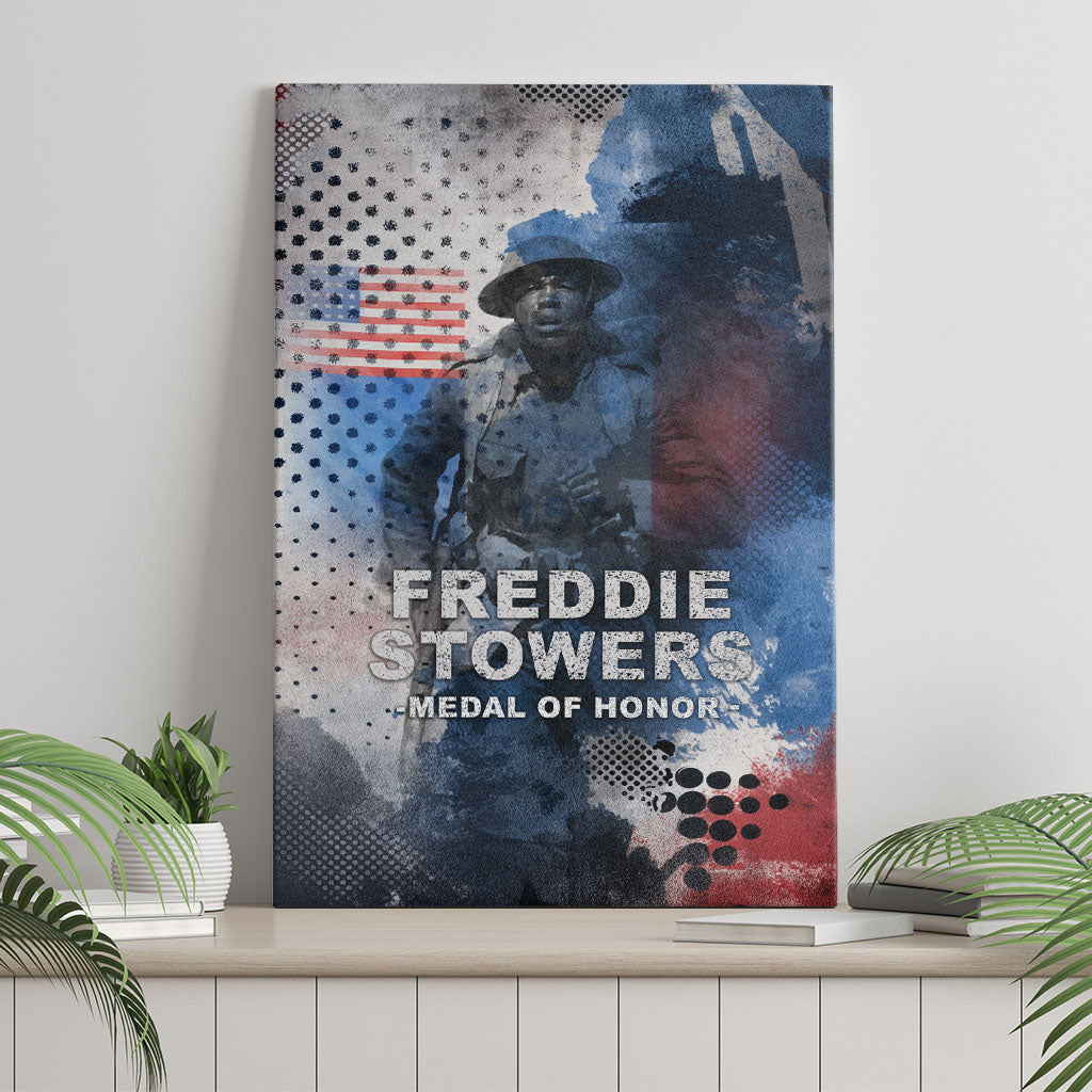 Freddie Stowers Canvas Wall Art African American Military Hero - Medal Of Honor 157th Infantry Division