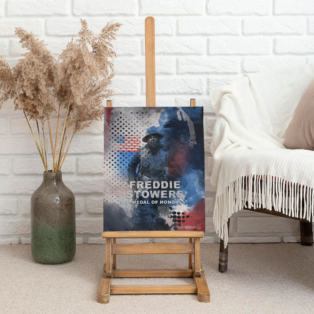 Freddie Stowers Canvas Wall Art African American Military Hero - Medal Of Honor 157th Infantry Division