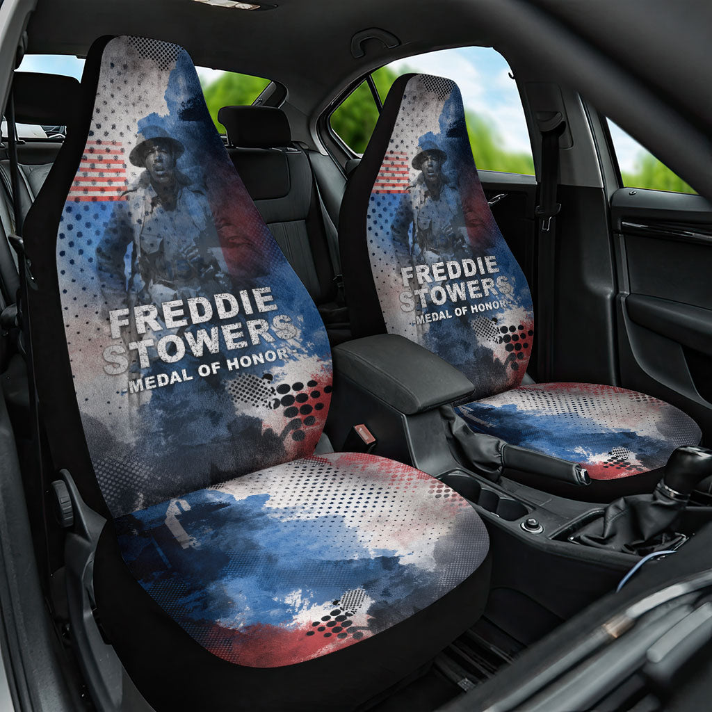 Freddie Stowers Car Seat Cover African American Military Hero - Medal Of Honor 157th Infantry Division