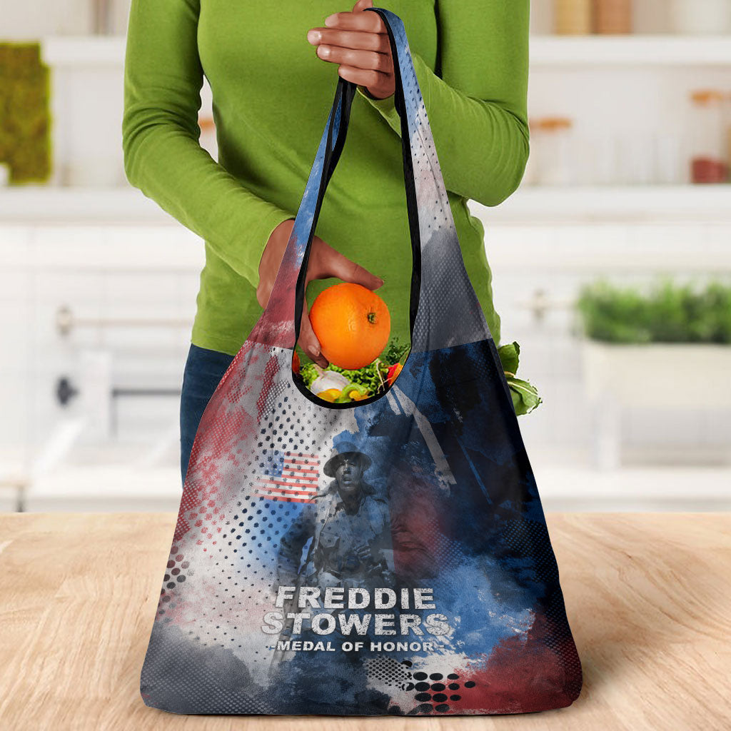 Freddie Stowers Grocery Bag African American Military Hero - Medal Of Honor 157th Infantry Division