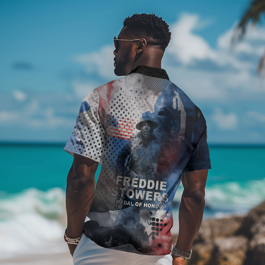 Freddie Stowers Hawaiian Shirt African American Military Hero - Medal Of Honor 157th Infantry Division