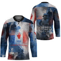Freddie Stowers Hockey Jersey African American Military Hero - Medal Of Honor 157th Infantry Division