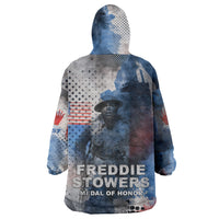Freddie Stowers Kid Wearable Blanket Hoodie African American Military Hero - Medal Of Honor 157th Infantry Division
