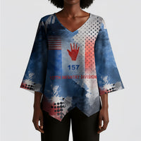 Freddie Stowers Kimono Sleeve Blouse African American Military Hero - Medal Of Honor 157th Infantry Division