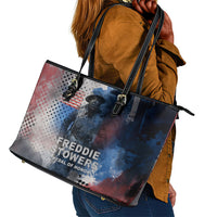 Freddie Stowers Leather Tote Bag African American Military Hero - Medal Of Honor 157th Infantry Division