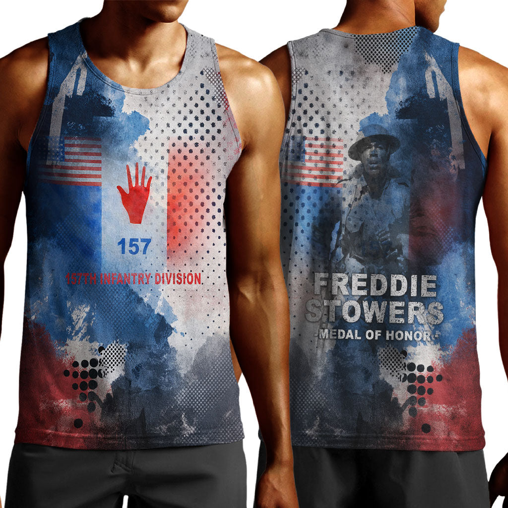 Freddie Stowers Men Tank Top African American Military Hero - Medal Of Honor 157th Infantry Division