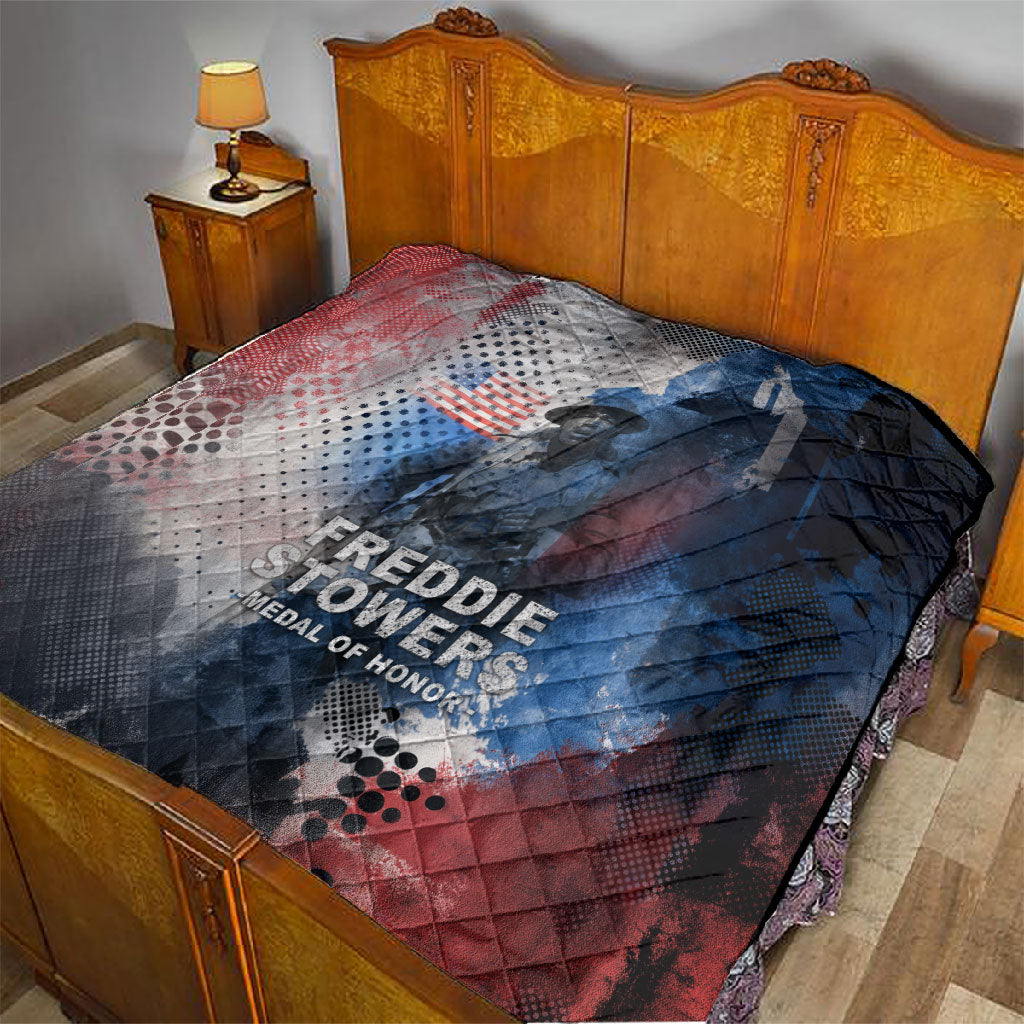 Freddie Stowers Quilt African American Military Hero - Medal Of Honor 157th Infantry Division